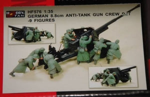 Hobby Fan HF576 German 8.8cm Anti-Tank Gun Crew Set 9 Figures 1/35