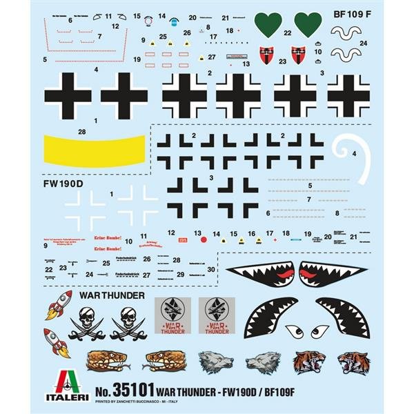 Italeri 35101 WAR THUNDER : BF109/ FW-190 D9 1/72 – image 8