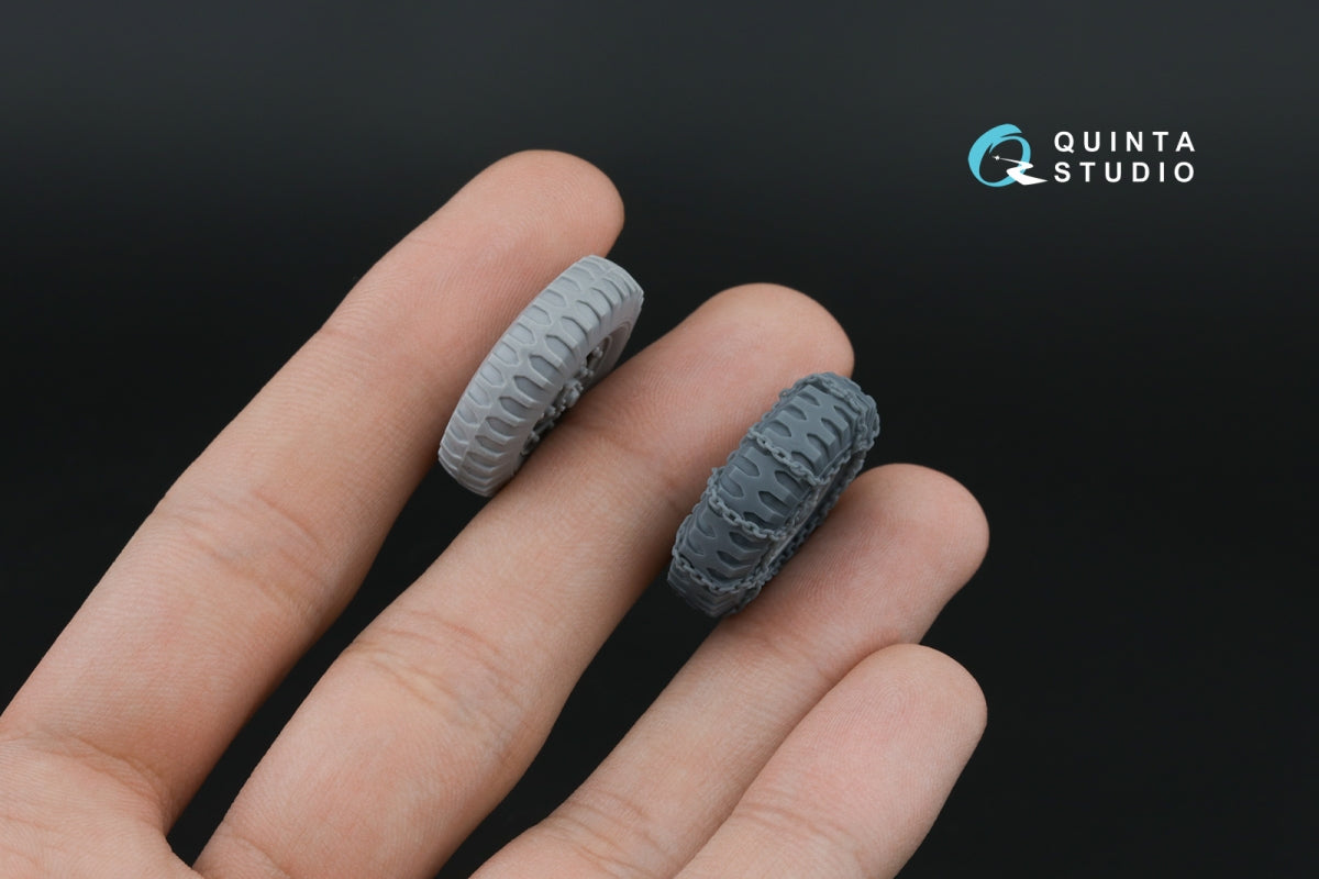 Quinta Studio QT35012 Dodge WC Family tyre set with chains (Zvezda) 1/35 – imagen 6