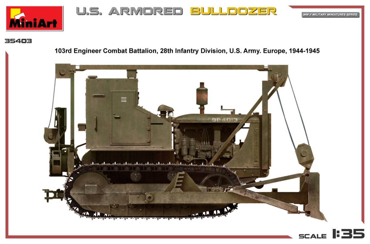 MiniArt 35403 U.S. ARMORED BULLDOZER 1/35 – imagen 4
