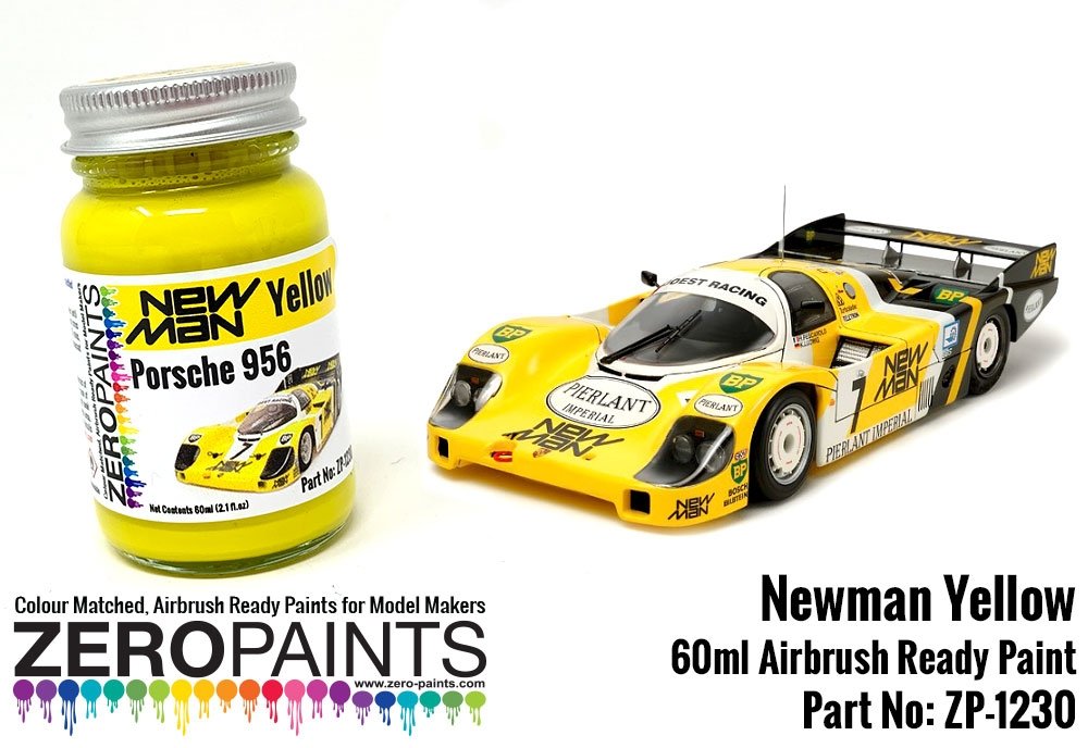 Peinture jaune Porsche Newman Zero Paints ZP-1230, 60 ml