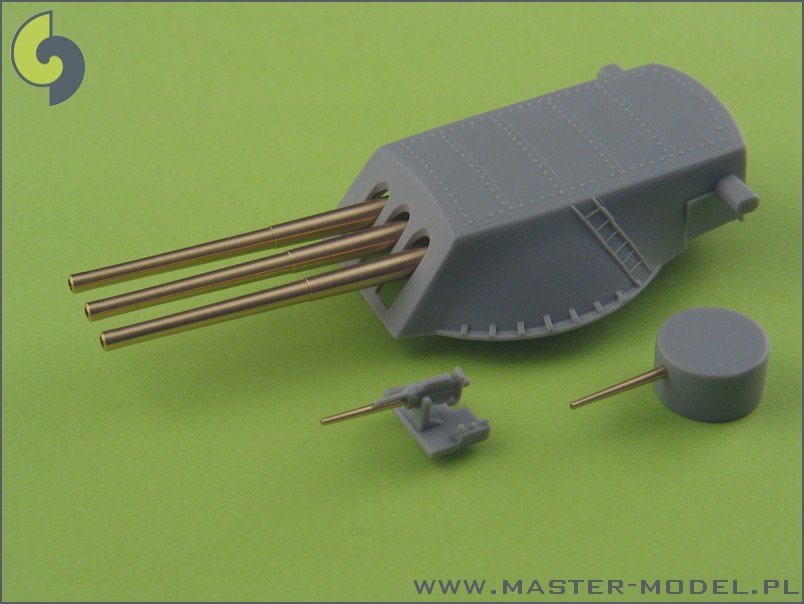 Master SM-350-049 USS Arizona armament - 14in (12pcs), 5in/51 (10pcs), 5in/25 (8pcs) barrels – immagine 7