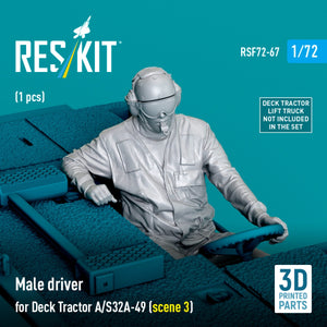 RESKIT RSF72-0067 Male driver for Deck Tractor A/S32A-49 (scene 3) (1 pcs) (3D Printed) 1/72 – Bild 2
