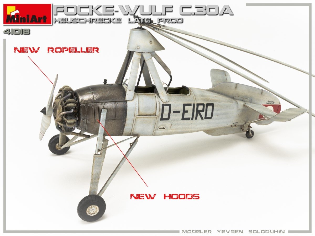MiniArt 41018 FOCKE-WULF FW C.30A HEUSCHRECKE. LATE PROD 1/35 – Bild 3