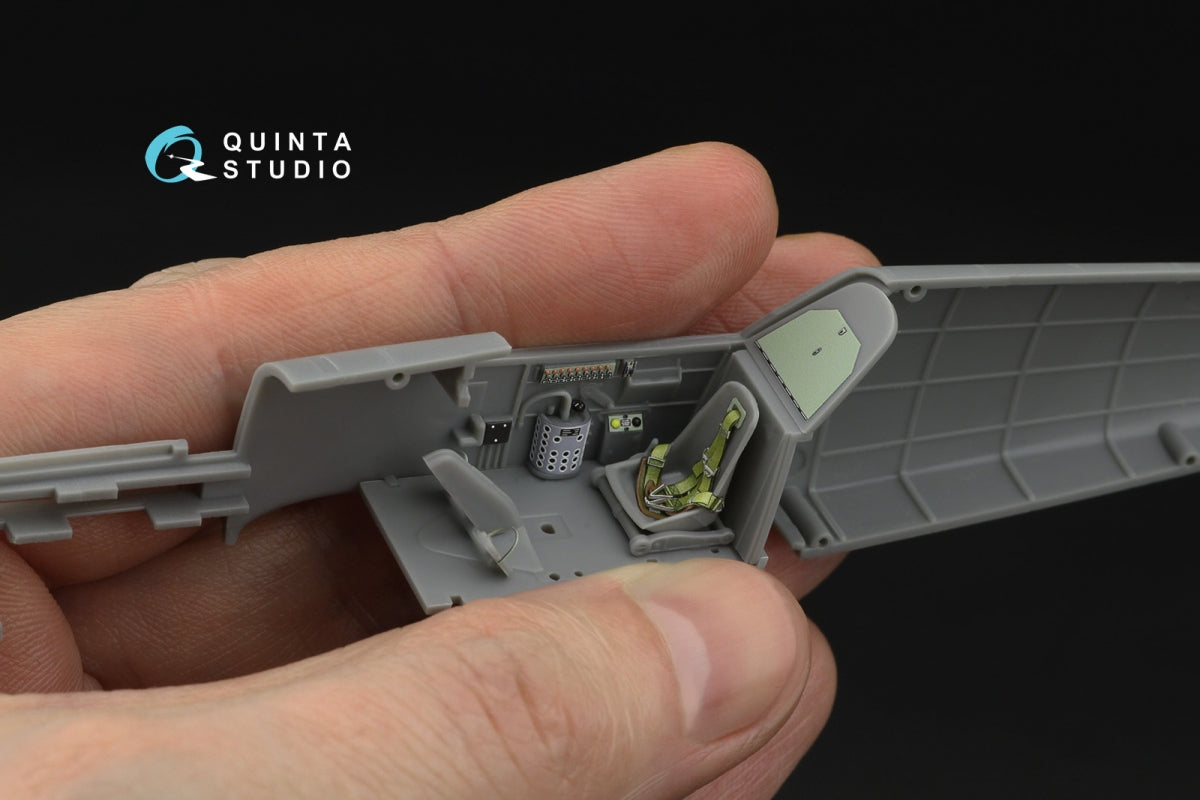 Quinta Studio QD48532 Bf 109E-3/4 3D-Printed &amp;amp; coloured Interior on decal paper (HobbyBoss) 1/48 – immagine 9