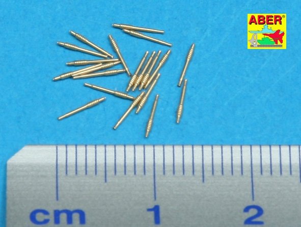 Aber 350L-21 Set of 20 pcs 40 mm Bofors Mk.1 barrels for US Navy ships 1/350 – immagine 2