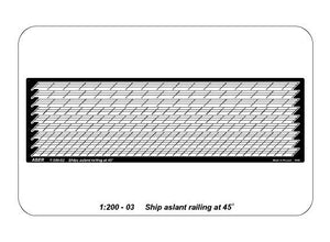 Aber 200-03 Ship aslant railing for stairs at 45 degree 1/200 – immagine 5