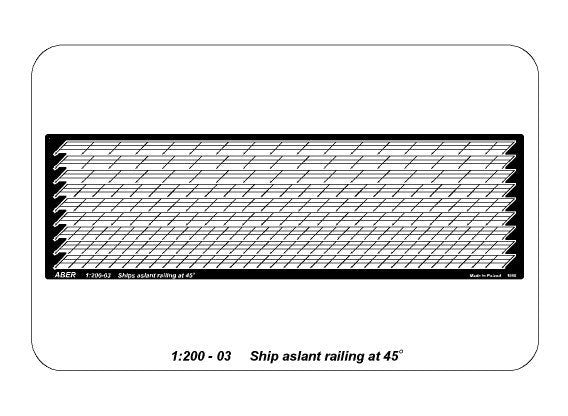Aber 200-03 Ship aslant railing for stairs at 45 degree 1/200 – immagine 5