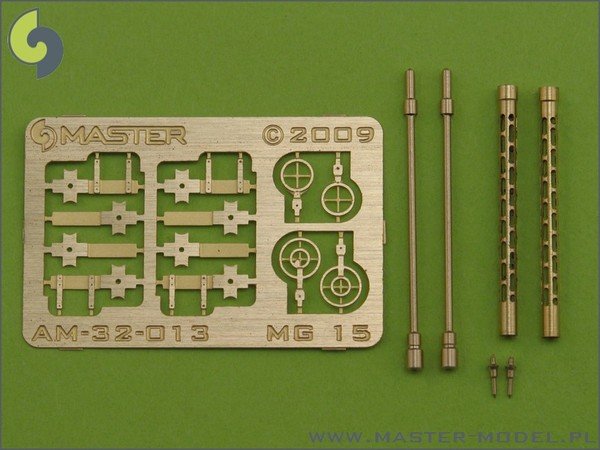Master AM-32-013 German aircraft machine gun MG 15 - turned barrels and etched sights (2pcs) 1/32