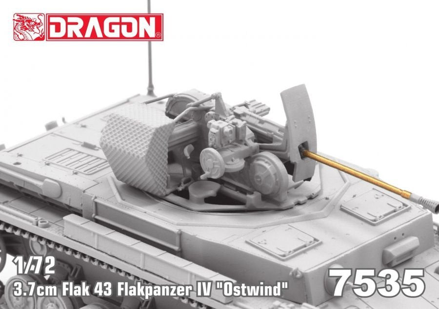 Dragon 7535 3.7cm FlaK 43 Flakpanzer IV &amp;quot;Ostwind&amp;quot; 1/72 – image 4