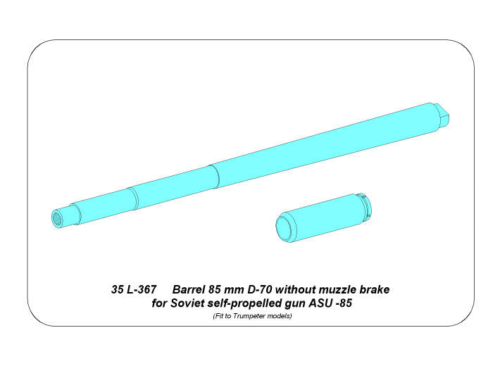 Aber 35L367 85 mm D-70 Barrel without Muzzle Brake for Soviet Self-Propelled Gun ASU-85 1/35 – Bild 10