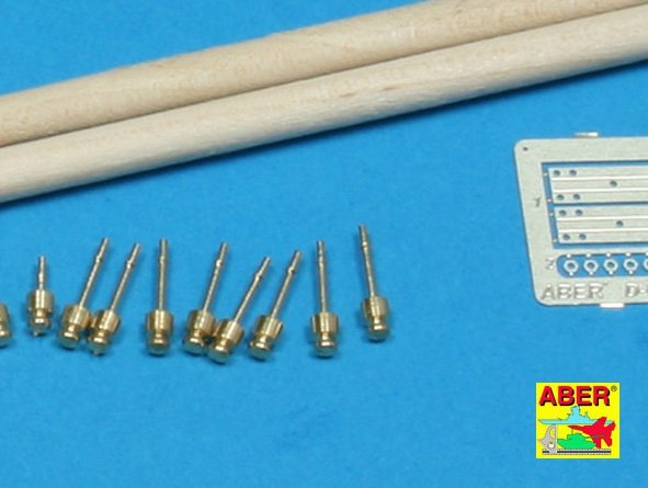 Aber 35D08 Telegraph - pillar set for 2 cross bars with 4 insulators each 1/35 – imagen 3