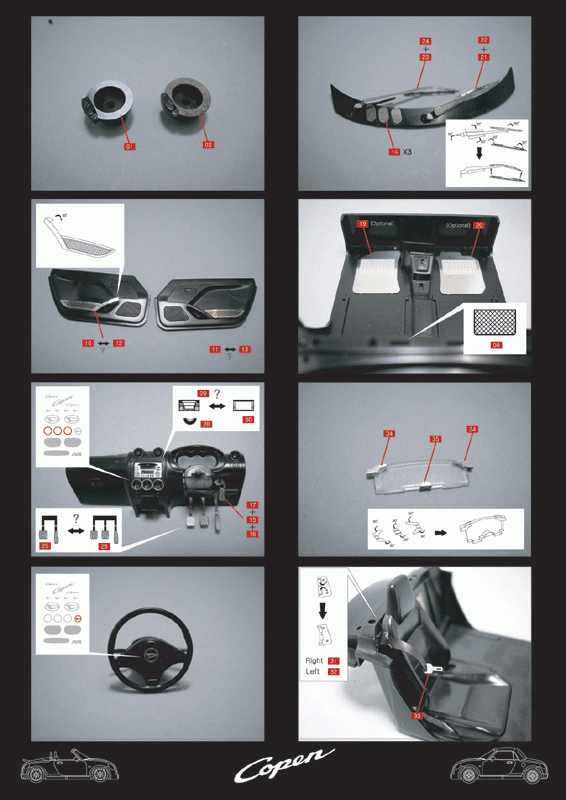 KA Models KE-24010 Daihatsu Copen Detail-up Etched part 1/24 – imagen 2