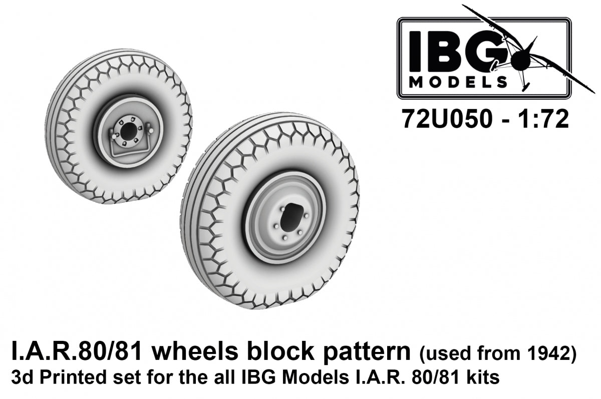 IBG 72U050 IAR 80/81 Roues à motif de blocs (utilisées à partir de 1942) 1/72 