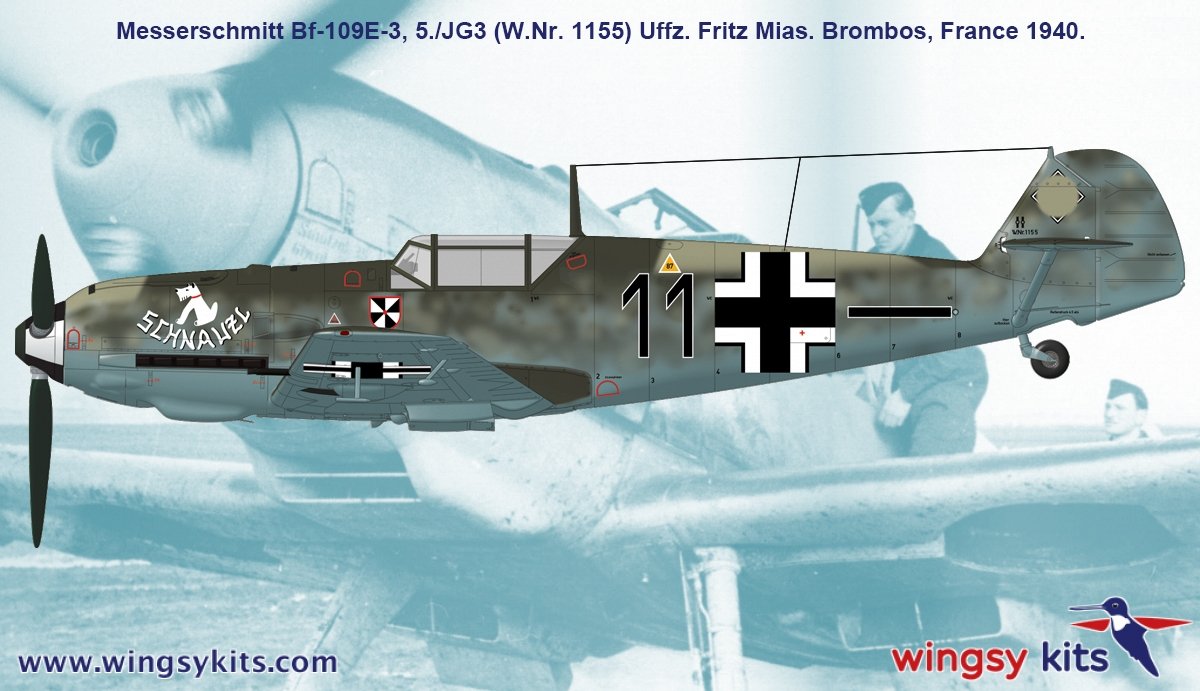 Wingsy Kits D5-08 German WWII Fighter MESSERSCHMITT Bf 109 E-3 1/48 – zdjęcie 14