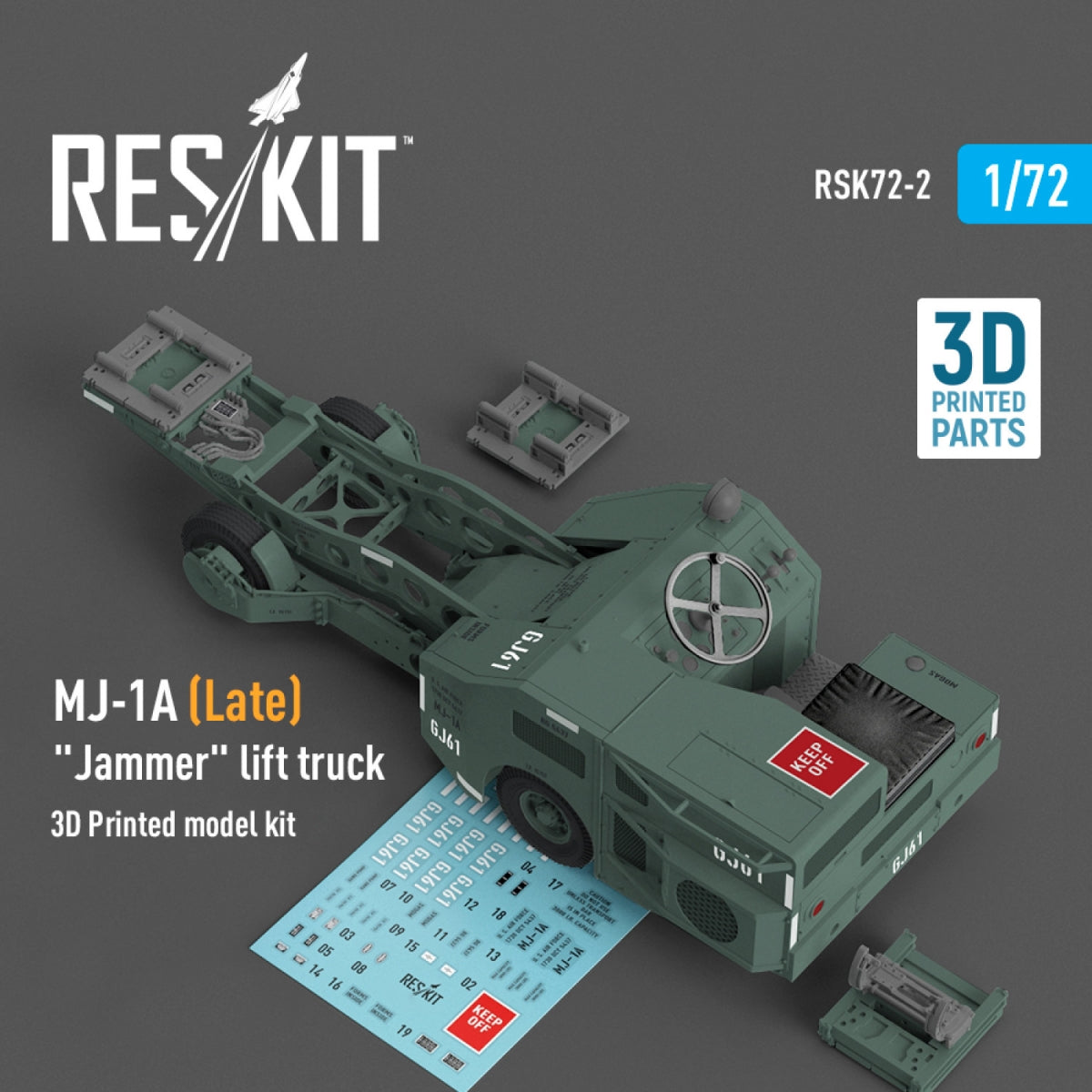 RESKIT RSK72-0002 MJ-1A (Late) "Jammer" lift truck (3D Printed model kit) 1/72