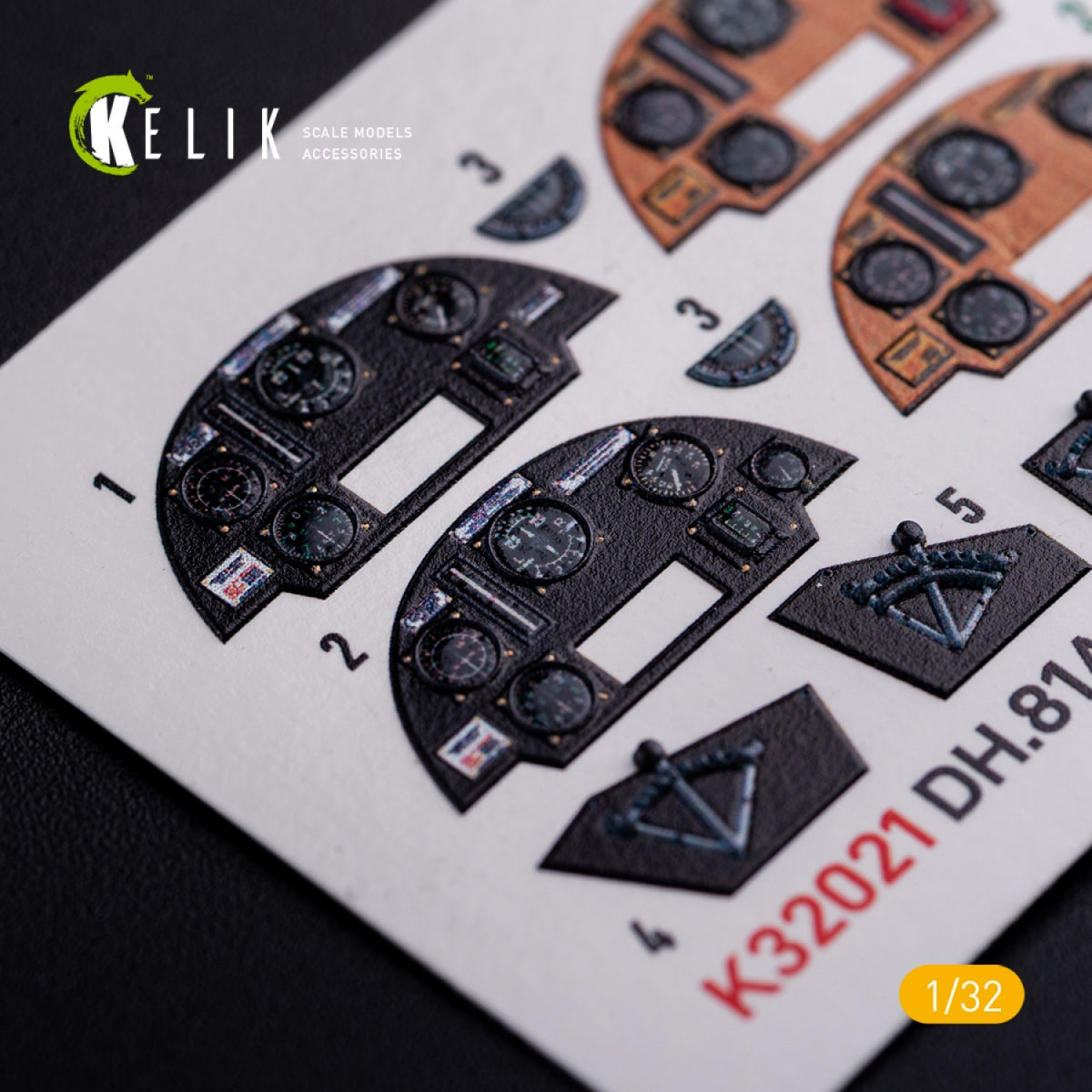 KELIK K32021 DH.81A Tiger Moth - Interior 3D Decal for ICM kit 1/32 – Bild 5
