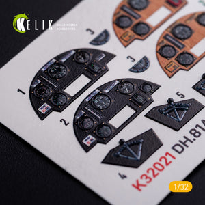 KELIK K32021 DH.81A Tiger Moth - Interior 3D Decal for ICM kit 1/32 – Bild 5