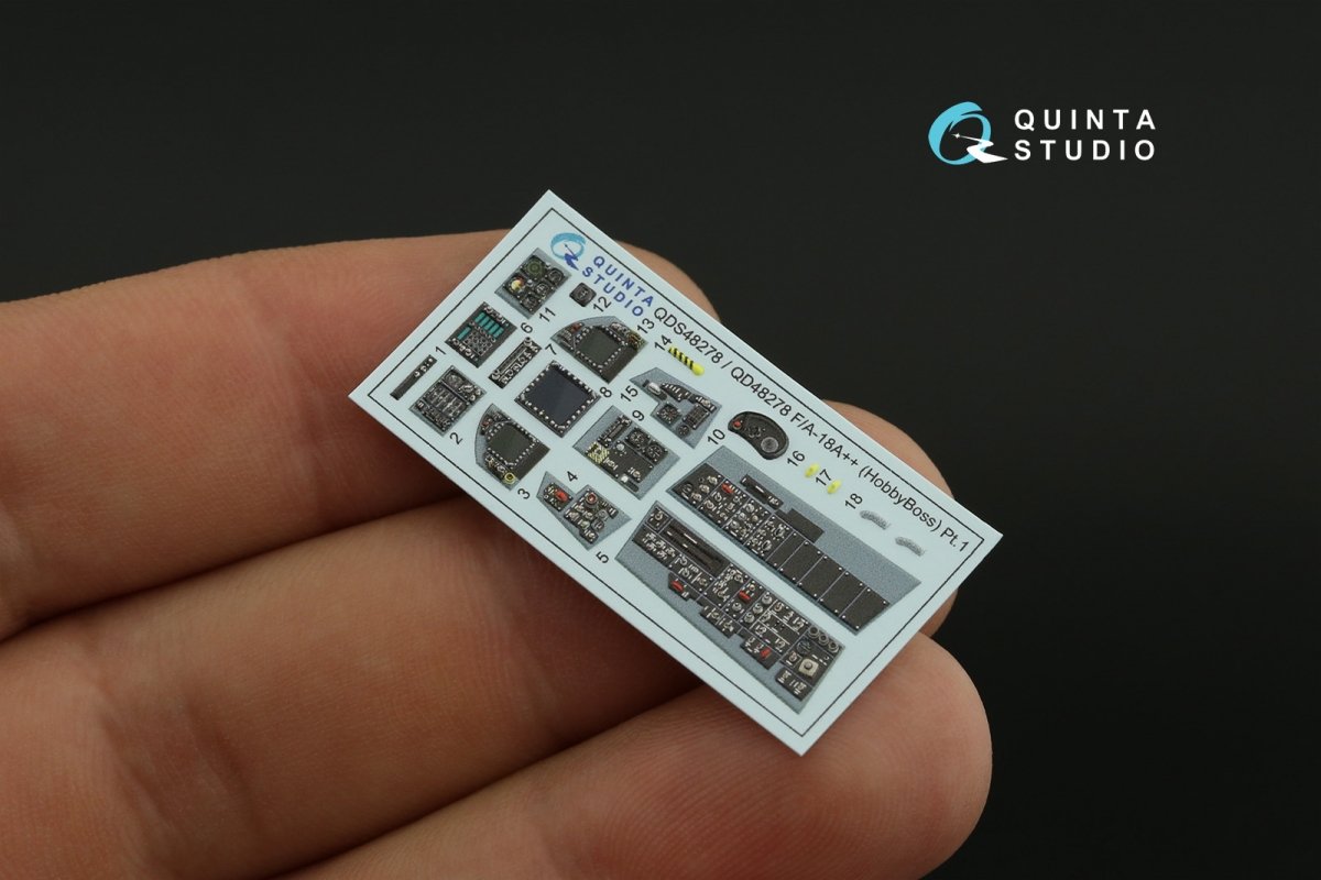 Quinta Studio QD48278 F/A-18А++ 3D-Printed &amp;amp; coloured Interior on decal paper (HobbyBoss) 1/48 – Bild 5