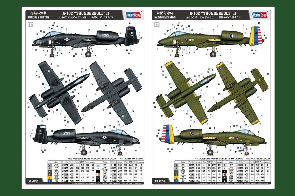 Hobby Boss 81796 American A-10C Thunderbolt II 1/48 – imagen 5