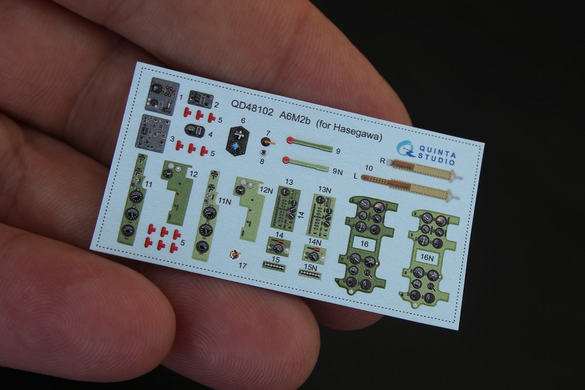 Quinta Studio QD48102 A6M2 3D-Printed &amp;amp; coloured Interior on decal paper (for Hasegawa kit) 1/48 – immagine 2