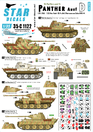 Star Decals 35-C1122 SS-Panthers # 5 1/35
