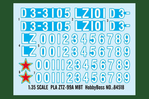 Hobby Boss 84518 PLA ZTZ-99A MBT 1/35 – Bild 3