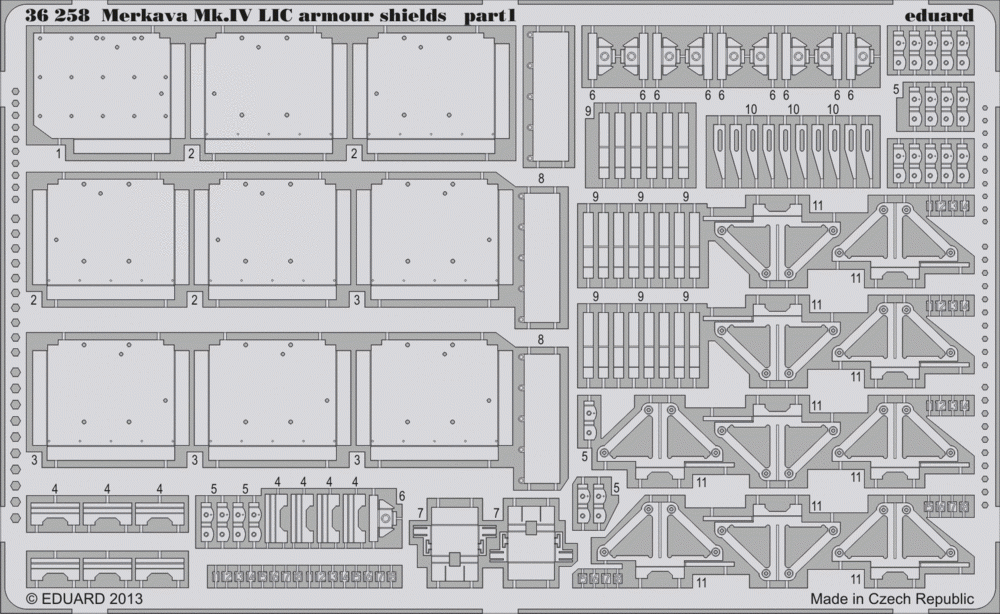 Eduard 36258 Merkava Mk. IV LIC armour shields 1/35 Academy – imagen 2