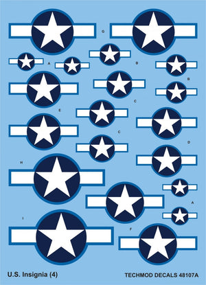 Techmod 48107 USA Insignia July 1943 to January 1947 1/48