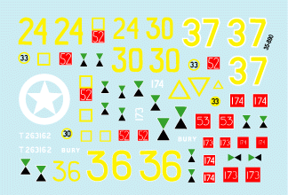 Star Decals 35-890 33rd Armoured Brigade 1944-45 1/35 – immagine 2