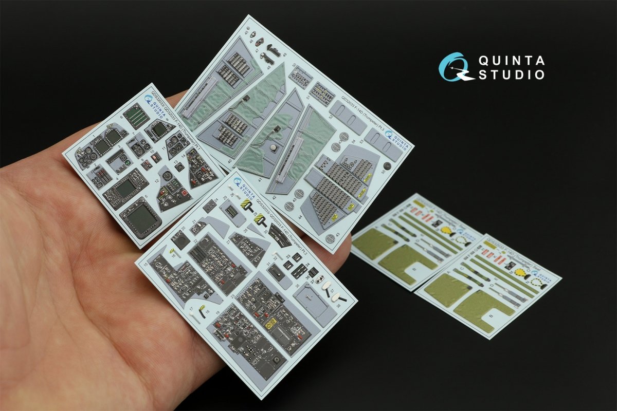 Quinta Studio QD32033 F-14D 3D-Printed &amp;amp; coloured Interior on decal paper ( Trumpeter ) 1/32 – immagine 13