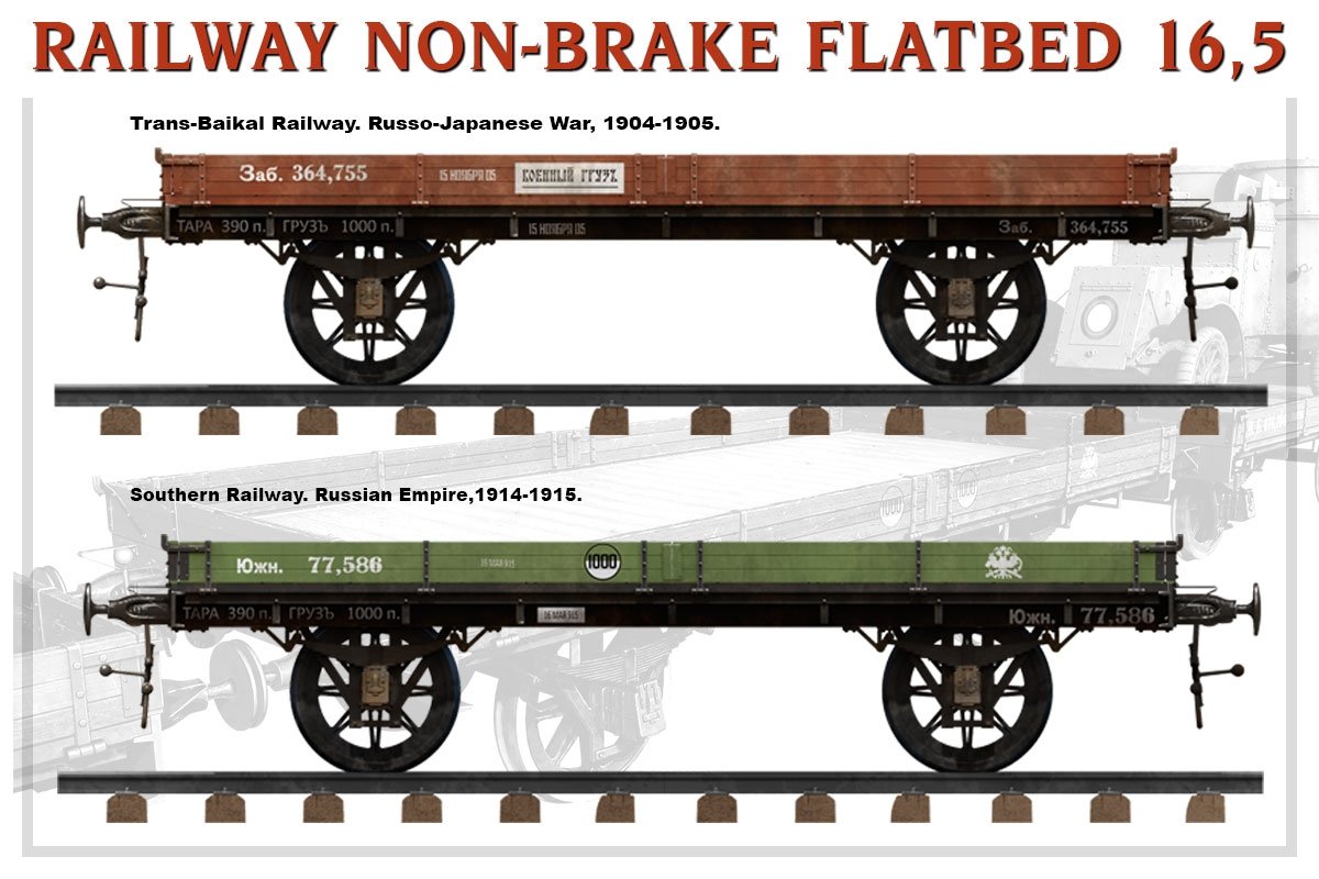MiniArt 39004 RAILWAY NON-BRAKE FLATBED 16,5 t 1/35 – Bild 8