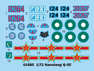 Trumpeter 01685 Nanchang Q5C 1/72 – imagen 3