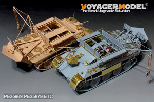Maquette Voyager PE35979 Bergepanther Ausf.A allemand de la Seconde Guerre mondiale (type ancien, porte-outils Panther A) - Base pour TAKOM 2101 au 1/35 – image 18