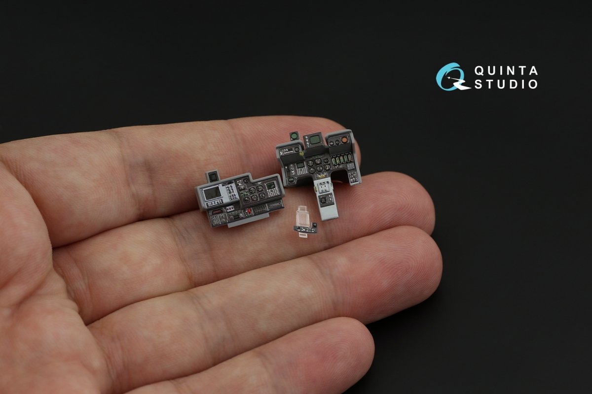 Intérieur imprimé en 3D et coloré sur papier décalcomanie Quinta Studio QD48252 OV-10D Bronco (ICM) 1/48 – image 3