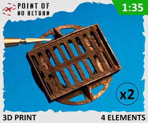 Point de non-retour 3523037 Grille d&amp;#39;égout de rue 1/35