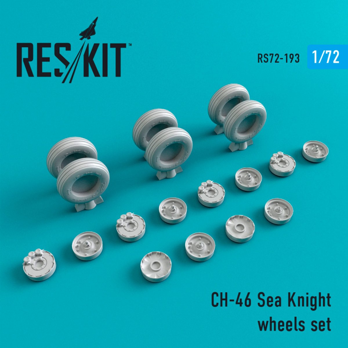 RESKIT RS72-0193 CH-46 "SEA KNIGHT" WHEELS SET 1/72