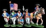 Hat 2005 American War of Independece - American Infantry Command (28 Figures) 28mm