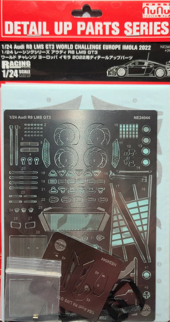 NuNu NE24044 Audi R8 LMS GT3 World Challenge Europe Imola 2022 Pièces de détail 1/24
