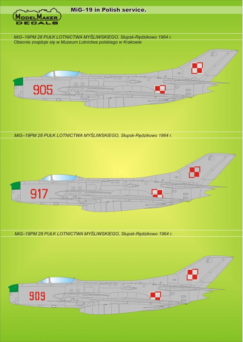 ModelMaker Decals D48005 MiG-19 in Polish service 1/48 – Bild 3