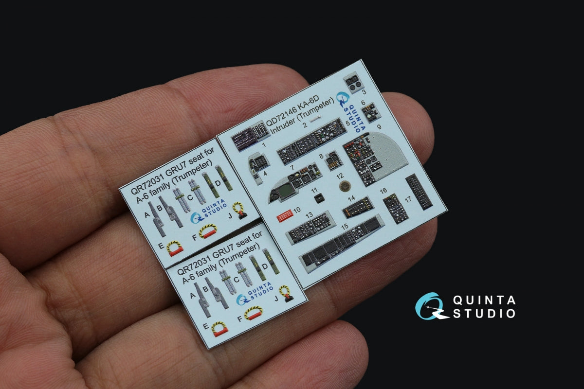 Quinta Studio QD72146 KA-6D Intruder 3D-Printed coloured Interior on decal paper (conversion from Trumpeter) 1/72 – immagine 4