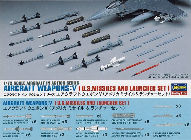 Hasegawa X72-9 US Missiles and Launchers 1/72