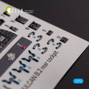 KELIK K72136 AVRO VULCAN B.2 Rear cockpit - interior 3D decals for Airfix kit 1/72 – immagine 5