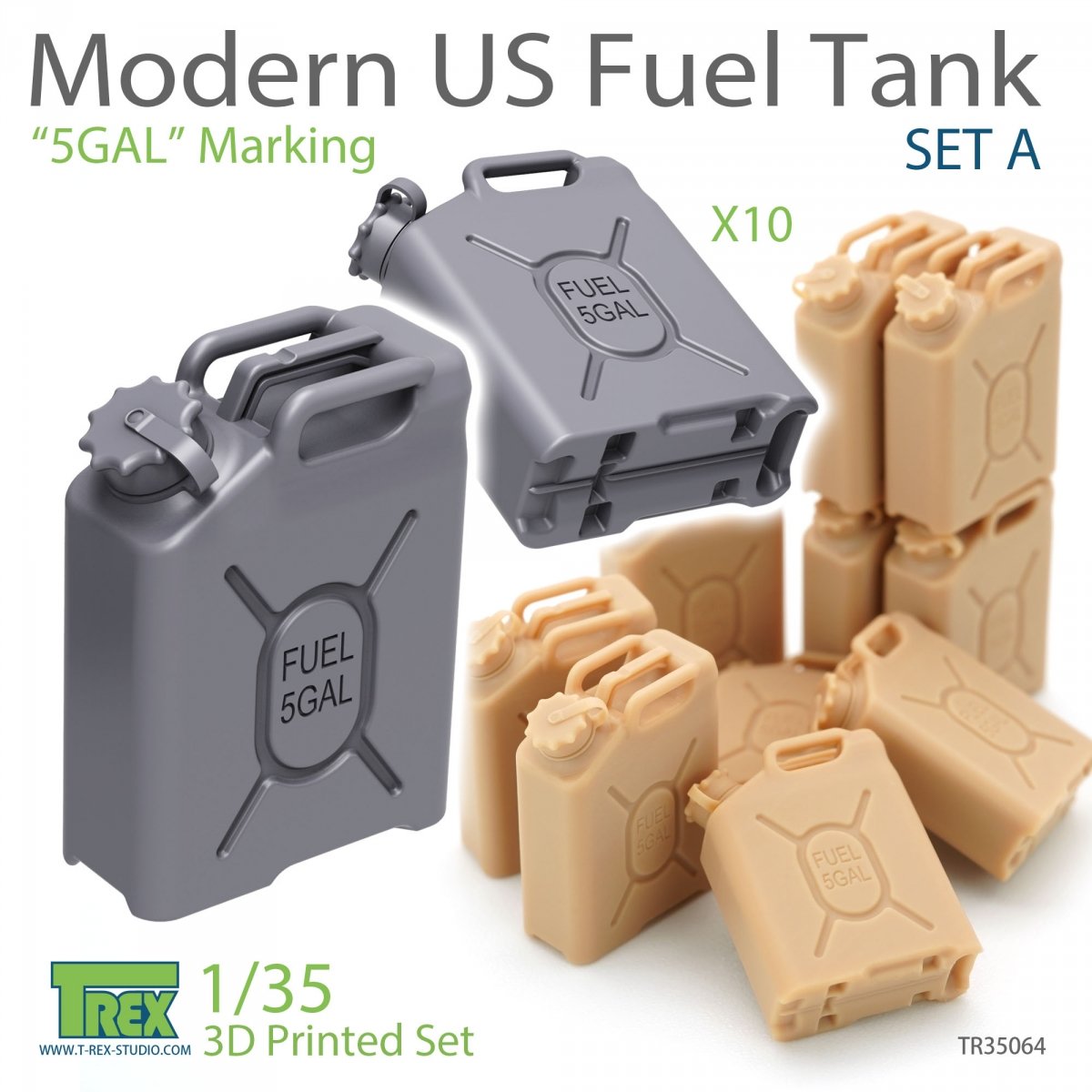 T-Rex Studio TR35064 Modern US Fuel Tank Set A "5GAL"Marking 1/35