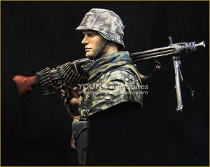 Young Miniatures YM1869 Jeune mitrailleur SS Waffen 1944 1/10 – image 3