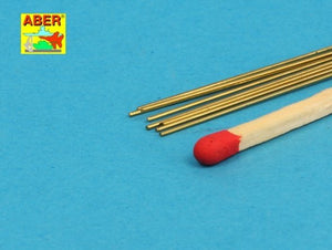 Aber BR05 Brass round rods 0,5mm length 250mm x 8 pcs – immagine 2