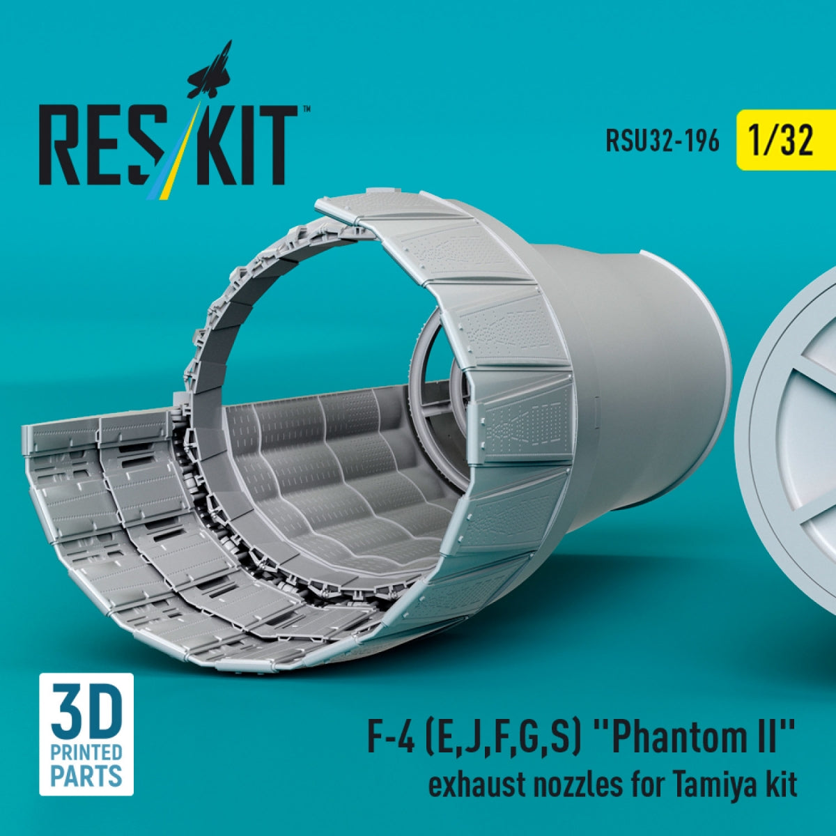 RESKIT RSU32-0196 F-4 (E, J, F, G, S) &amp;quot;Phantom II&amp;quot; exhaust nozzles for Tamiya kit (3D Printed) 1/32 – Bild 4