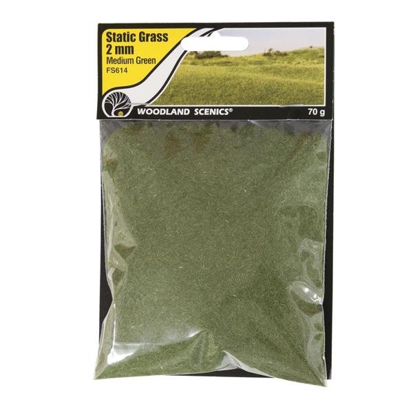 Woodland Scenics WFS614 2mm Trawa Statyczna Pośrednia Zieleń