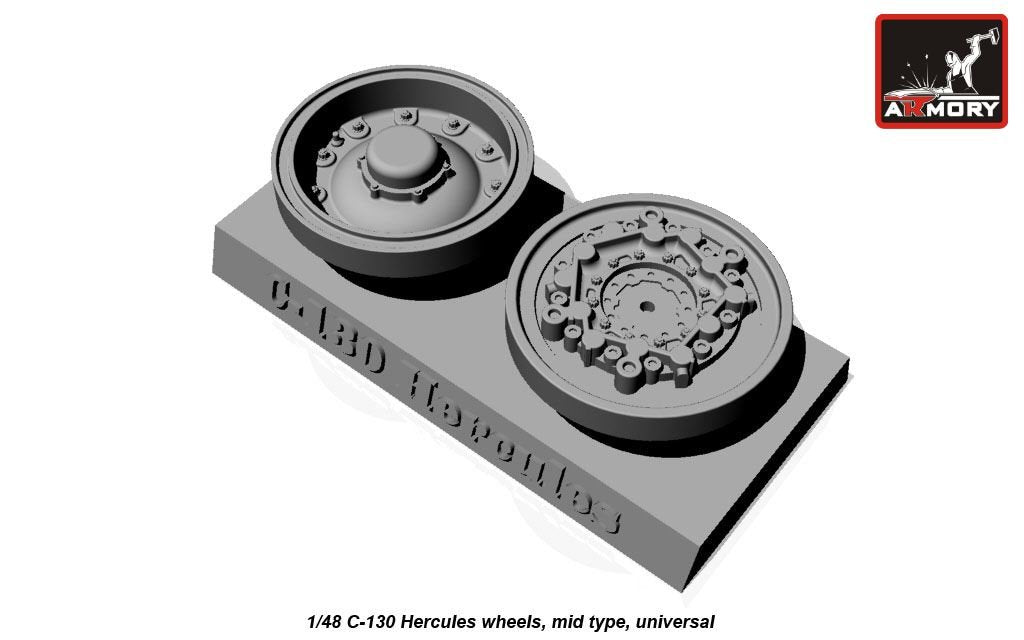 Armory Models AW48310 C-130 Hercules wheels, mid type 1/48 – imagen 2
