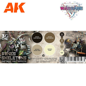 AK Interactive AK1069 WARGAME COLOR SET. BONES AND SKELETONS. 4x17 ml – imagen 2